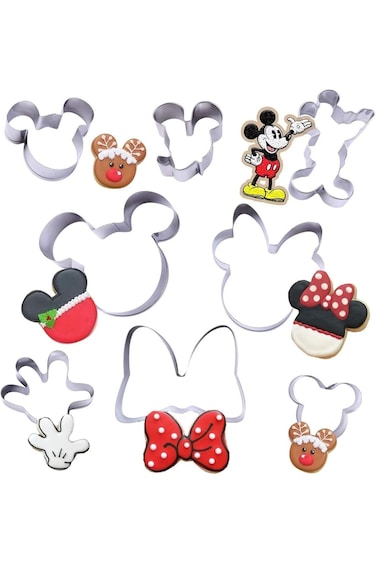 مجموعة قواطع بسكويت TERRIFI مكونة من 8 قطع بتصميم فأر لعبة، من الفولاذ المقاوم للصدأ، مجموعة قواطع كعكة ساندويتش للخبز