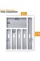 Silverware Drawer Organizer Tray,Kitchen Drawer Organizer, Premium 6 Slots Silverware Tray for Draw