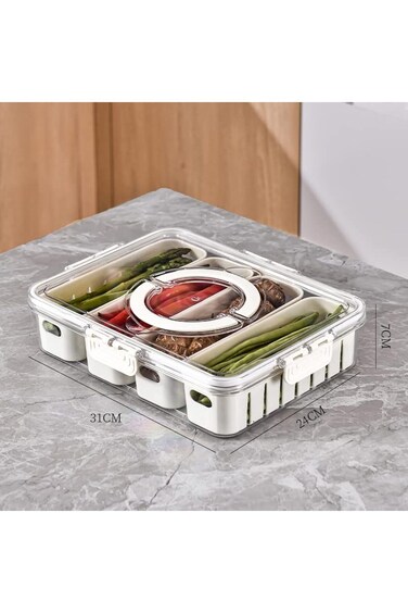NEEMAY Refrigerator Organizer Box, Food Storage Container Fruit Storage Container for Fridge with 4