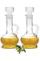 Excefore Elegant Glass Olive Oil Dispenser Bottle Set, 250ml Cruet Bottles with Stopper for Kitchen