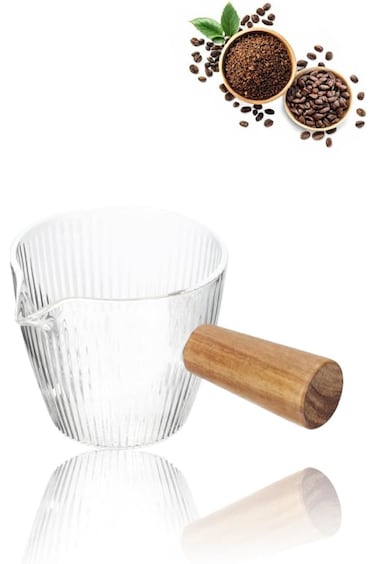 Sweet seven&reg; Glass Pitcher Measuring cup,Versatile Tea cup, Espresso, Syrup, Milk &amp; Coffee Espresso