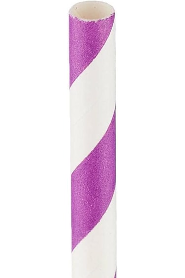 Hotpack Paper Purple Straw 6mm, 500 Pieces