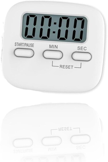 مؤقت مطبخ بشاشة LCD كبيرة، ساعة إيقاف رقمية للعد التنازلي، مؤقت طهي مغناطيسي مع إنذار صوتي عالي