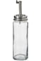 Glass Oil and Vinegar Dispenser Bottle with Stainless Steel Lid, 16 cm