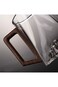 MIBRU V60 Wood Handle Heat Resistant Glass Pot   Pour Over Coffee Tea Server   Kettle Teapot   Hand