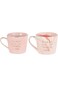 Goldedge Elegance &amp; Agreeable Pink Flamingo Mugs - Set of 2 Pc with Gold Color Stainless Steel Stir