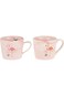 Goldedge Elegance &amp; Agreeable Pink Flamingo Mugs - Set of 2 Pc with Gold Color Stainless Steel Stir