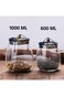 MIBRU Coffee and tea glass container 1000ml Coffee Bean Container for Specialty Clear