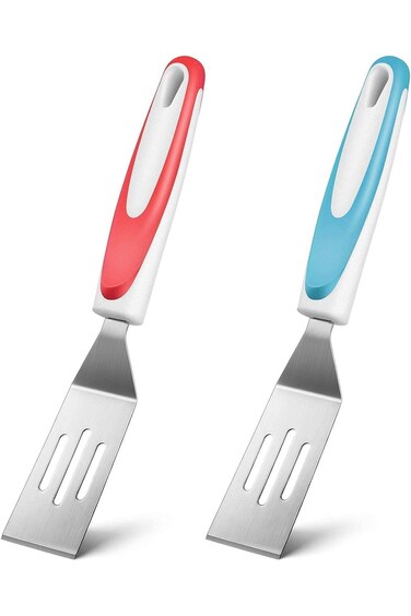 Excefore Brownie Cookie Spatula, Metal Stainless Steel Spatula with Silicone Handle, Heavy Duty Spa