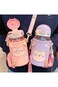 YRQX Kawaii Water Bottle for Girls, Cute Water Bottles with Straw, Leakproof Water Bottle, with Adj