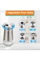 Salt and Pepper Shakers, with Adjustable Pour Hole, Stainless Steel Salt Shaker with Clear Glass Bo