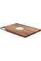 Bien Servi Rectangular Acacia Tray with Handle Brown and Silver 36 x 26cm AW19-X005-L