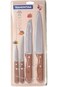 Tramontina Dynamic 4 Pieces Knife Set with Stainless Steel Blade and Natural Wood Handle