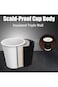 CUPZI 50 Pack 8 oz Insulated Ripple Triple Wall Paper Coffee Cups with Black Lids, Premium Disposab