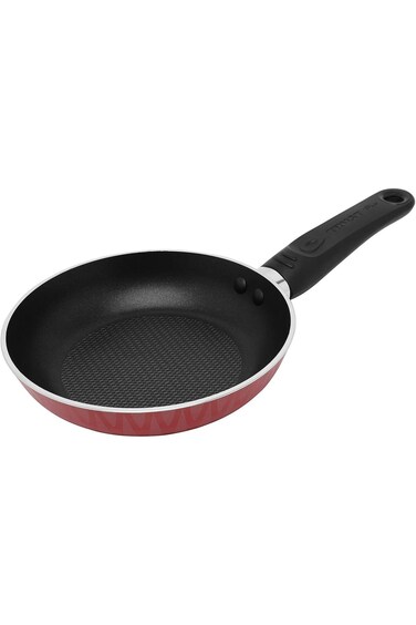 Trust Pro Non Stick Aluminium Hangable Frying Pan Of 18 CM Red/Black (TPR01) For Fry/Cooking Saute