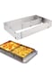Stainless steel rectangular cake mold - Silver