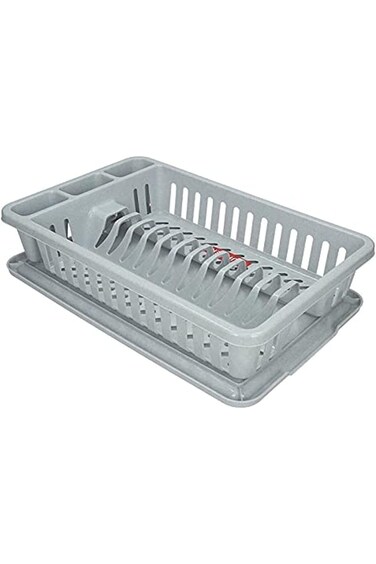 Curver,Small Plastic drainer,with tray,Gray,26CM