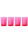 Royalford Acrylic Plain Shape Glass 4 Piece Set, Pink