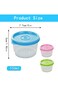 Small Food Containers with Lids, Reusable Snack Pots Microwave Freezer Safe 6PC 160ML