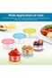 Small Food Containers with Lids, Reusable Snack Pots Microwave Freezer Safe 6PC 160ML