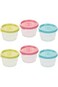 Small Food Containers with Lids, Reusable Snack Pots Microwave Freezer Safe 6PC 160ML