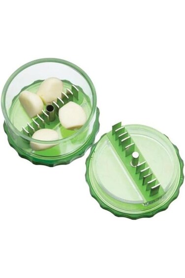 MOTIM 2-Piece Garlic Pro Chopper Press No-Touch Peeler Slicer Multicolour