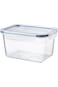AMGREEN Plastic Food Storage Container with Lid, 2.0 L Capacity, Rectangular
