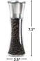 Salt and Pepper Grinder, Glass Ceramic Grinder Stainless Steel Refillable Salt &amp; Peppercorn Shakers