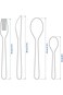 IKEA Mopsig Modern Silverware Cutlery Set 16 Piece Flatware Set - Service For 4 Superior Quality 18
