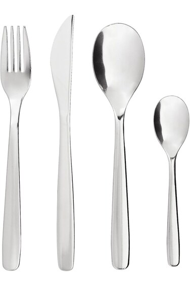 IKEA Mopsig Modern Silverware Cutlery Set 16 Piece Flatware Set - Service For 4 Superior Quality 18