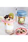 Glass Jars, 4 Pack Overnight Oats Containers, Overnight Oats Container with Lid and Spoon, 12 oz La