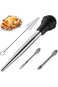 KOWVOWZ Turkey Baster With Cleaning Brush, Food Grade Stainless Steel Turkey Baster, Turkey Baster