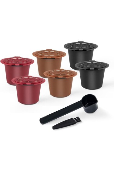 كبسولات قهوة قابلة لإعادة الاستخدام من NALACAL مناسبة لكبسولات قهوة Nespresso Originalline، قابلة لإعادة التعبئة ومتوافقة مع