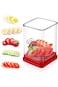 Cup Slicer Fruit Strawberry Cutte, New Fruit and Vegetable Speed Slicer with Push Plate, Stainless