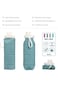 Collapsible Water Bottles Cups Leakproof Valve Reusable BPA Free Silicone Foldable Travel Water Bot