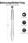 U-Taste Stainless Steel Kitchen Tongs: 41 cm Extra Long Large Heat Resistant Cooking Tong with One