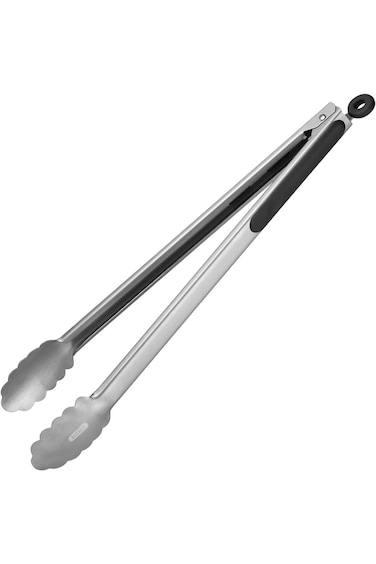 U-Taste Stainless Steel Kitchen Tongs: 41 cm Extra Long Large Heat Resistant Cooking Tong with One