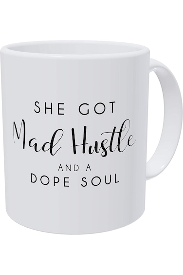 Willcallyou Mad Hustle Soul Birthday For Mom and Boss Lady Mother Hustler 11 Ounces Coffee Mugs For