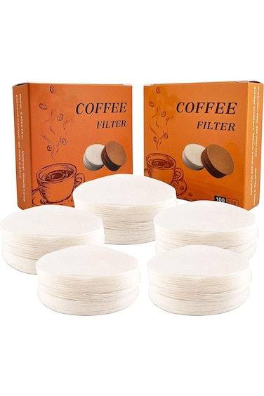 NEOUZA 500 Pcs Round Coffee Paper Filter for Espresso Machine Portafilter Mocha Pot Disposable Unbl