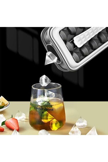 MIBRU Diamond Shaped ice Mold Shape Ice Tray for Chilling Whiskey Cocktails, Flexible Novelty Choco