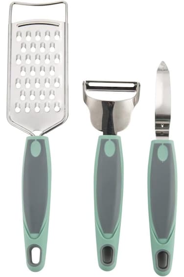 Alsanidi, Plastic Fruit Vegetable Peeler, Potato Peeler, Green, Set of 3, 6932111306105