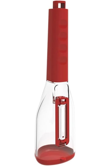 Al Sanidi Plastic Fruit Vegetable Peeler, Red, 22.5 cm
