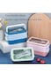 Tazweeq Double Layer Lunch Box, Bento Box with Fork Spoon, Stainless Steel Meal Container for Offic