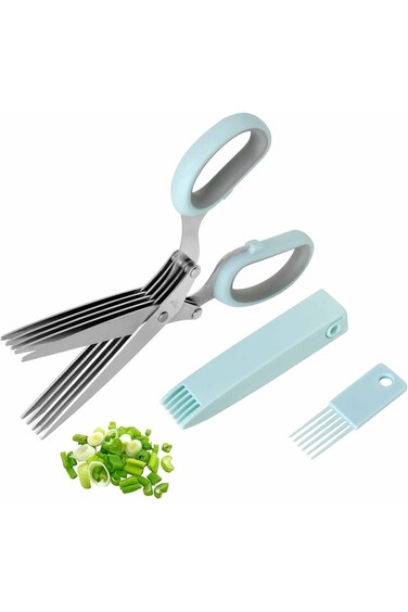 Tazweeq Herb Scissors for Cutting, Chopping and Cooking Fresh Herbs, Sharp Heavy Duty Scissors, 5 S