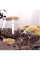 KASTWAVE Airtight Glass Storage Jar with Bamboo Lid, 400 ML Decorative Container for Coffee, Spices