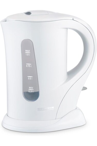 غلاية كهربائية من ماركة سيفيرين الألمانية، سعة لتر واحد، قوة 1000 واط، طراز WK 3360   غلاية ماء   غلاية