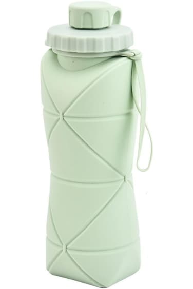 Rhomba 1pcs 600ml Folding Silicone Water Bottle Sports Water Bottle Outdoor Travel Portable Water C