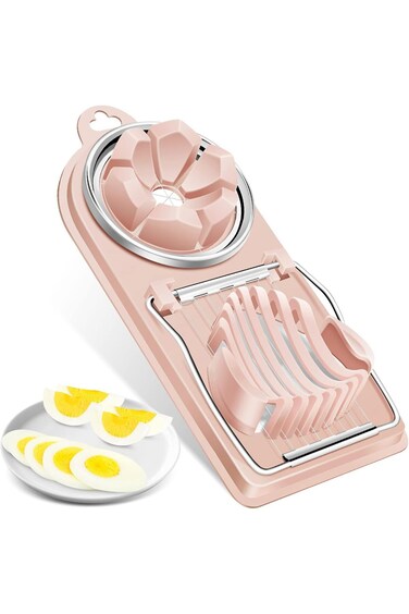 Ubitree Egg Slicer, Multipurpose 2 in 1 Egg Cutter Stainless Steel Wire Hard Boiled Egg Slicer with