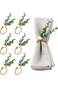 Arabest Eucalyptus Napkin Rings, Home Decor Faux Greenery Napkin Holders for Wedding, Dinner Party,