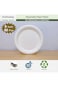 EcoHousing [9 Inch, 50 Pieces] Paper Disposable Plates, Nature Compostable Dinner Plates, Hot or Co